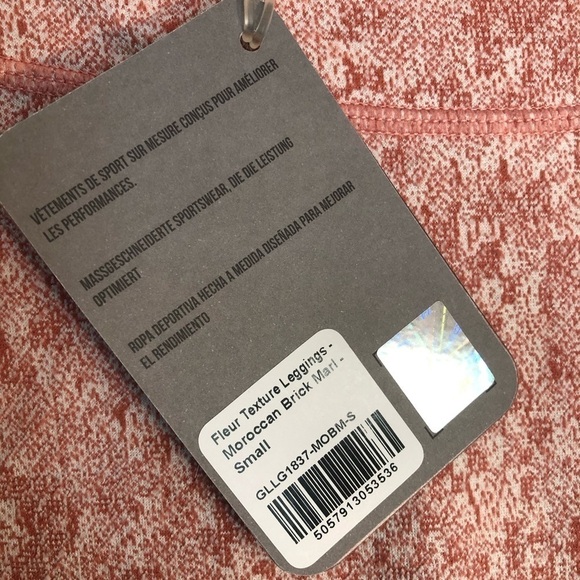 GYMSHARK Fleur Texture Moroccan Brick Leggings - Picture 5 of 7